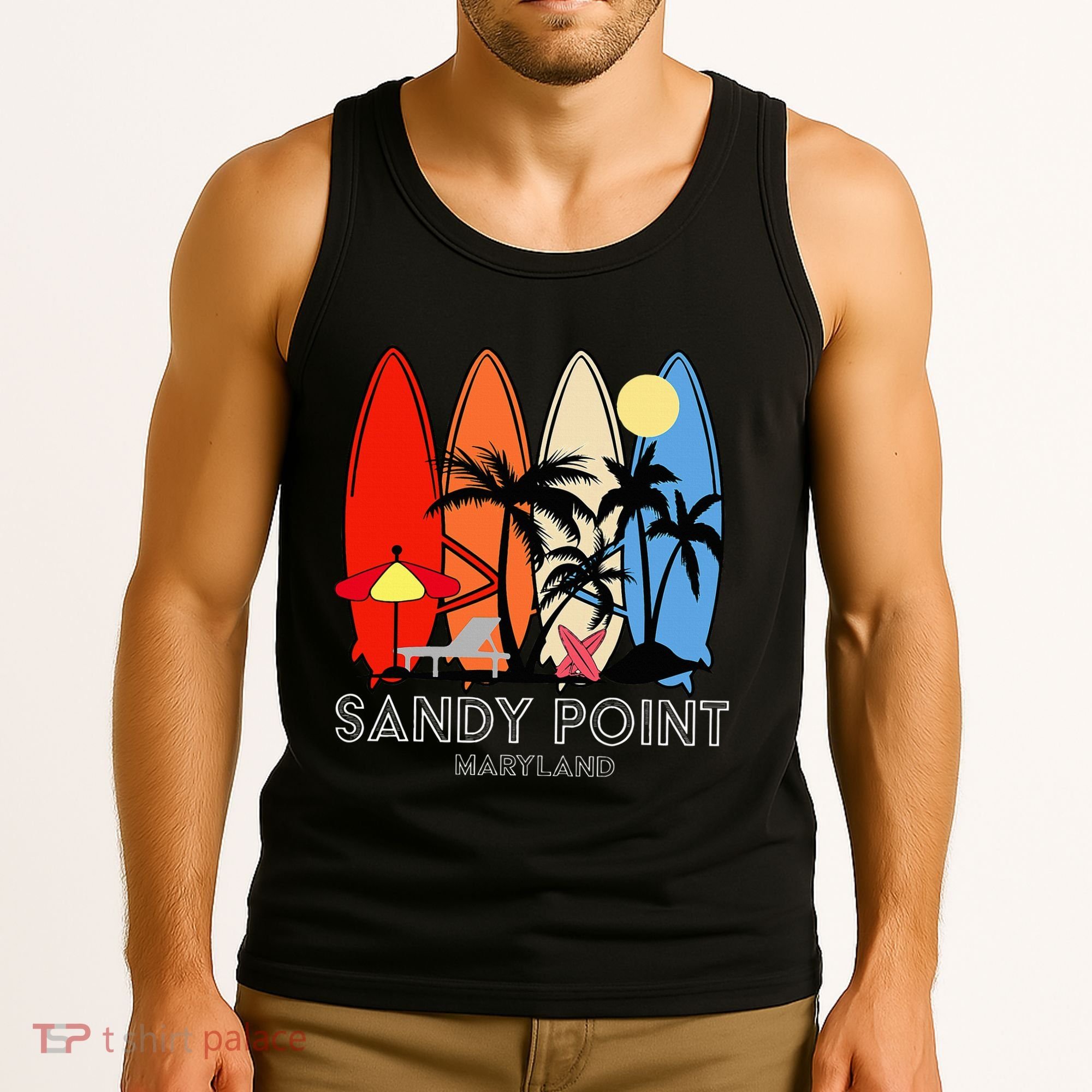 Maryland Sandy Point Retro Surfer Tank Top