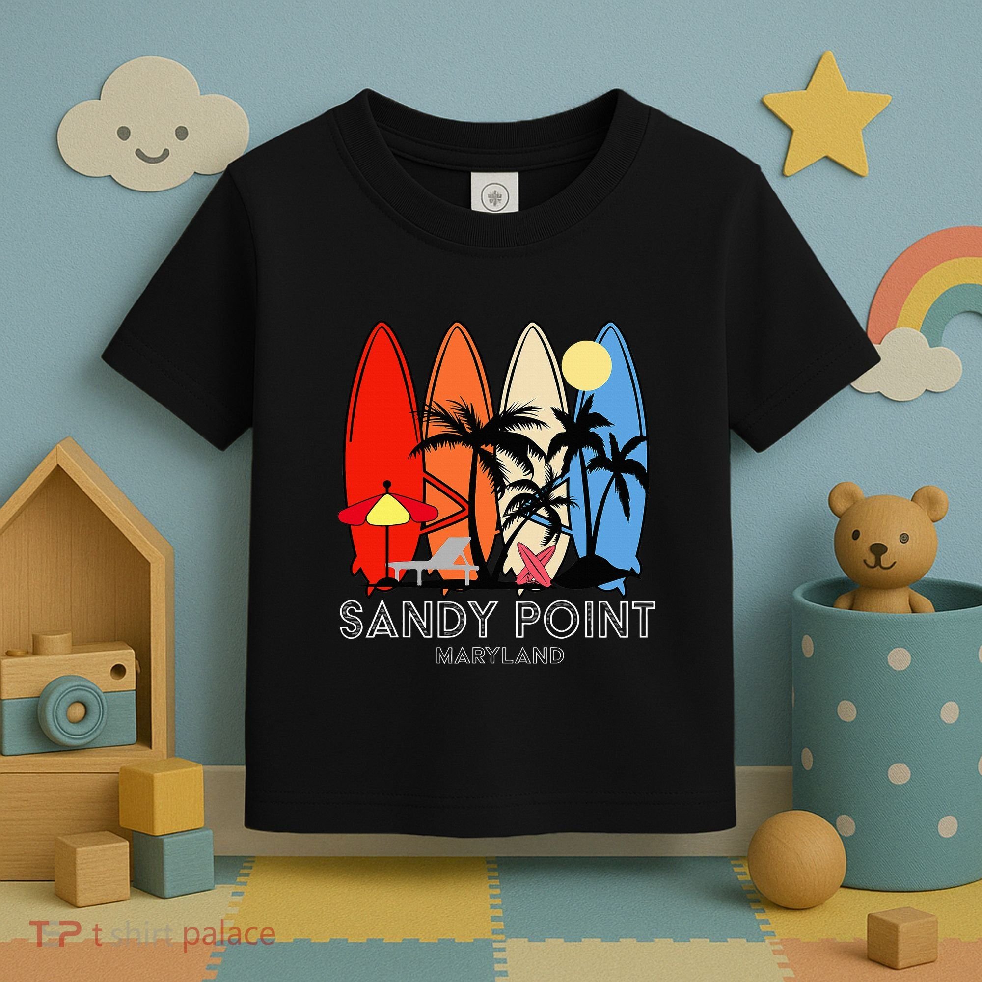 Maryland Sandy Point Retro Surfer Toddler T-Shirt