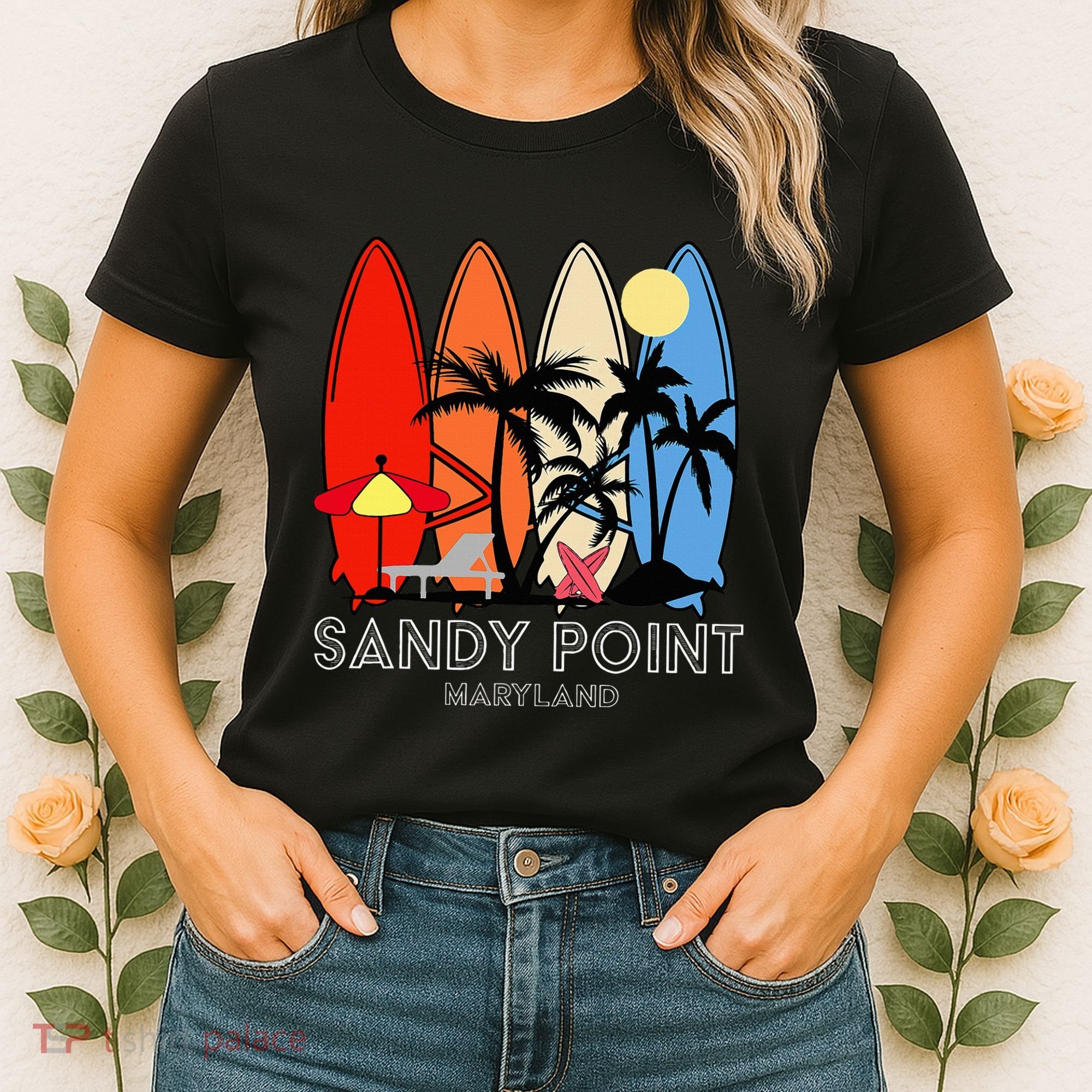 Maryland Sandy Point Retro Surfer Women's T-Shirt