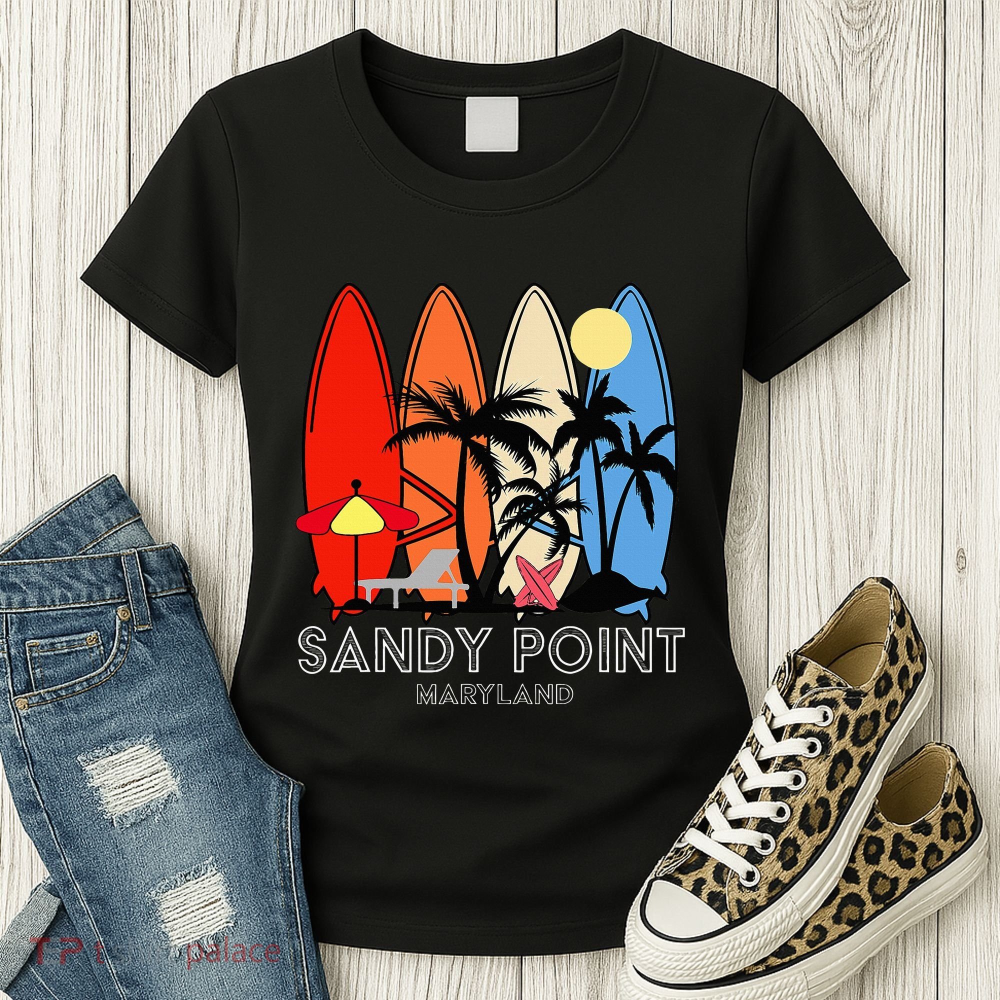 Maryland Sandy Point Retro Surfer Women's T-Shirt