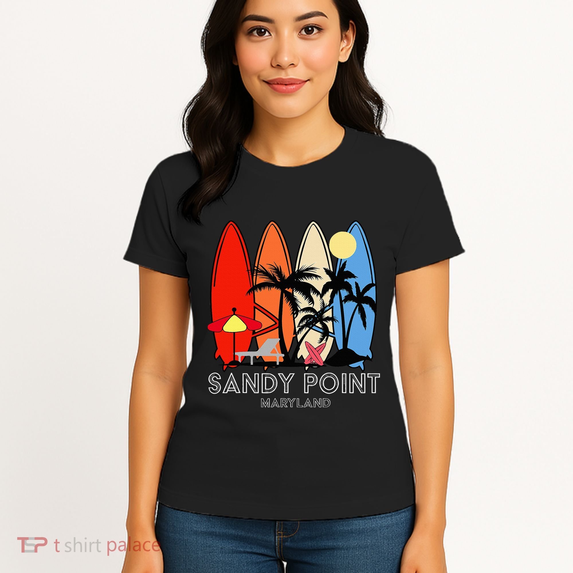 Maryland Sandy Point Retro Surfer Women's T-Shirt