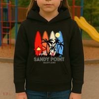 Maryland Sandy Point Retro Surfer Kids Hoodie thumb 3