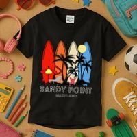 Maryland Sandy Point Retro Surfer Kids T-Shirt thumb 3