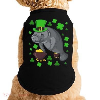 Manatee St Patricks Day Manatees Chubby Mermaid Doggie Tank