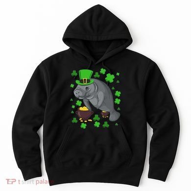 Manatee St Patricks Day Manatees Chubby Mermaid Hoodie