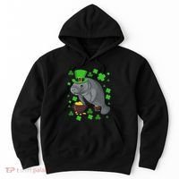 Manatee St Patricks Day Manatees Chubby Mermaid Hoodie thumb 0