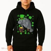 Manatee St Patricks Day Manatees Chubby Mermaid Hoodie thumb 2