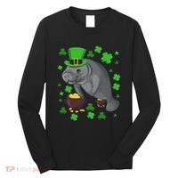 Manatee St Patricks Day Manatees Chubby Mermaid Long Sleeve Shirt thumb 0