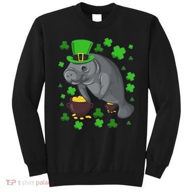 Manatee St Patricks Day Manatees Chubby Mermaid Sweatshirt