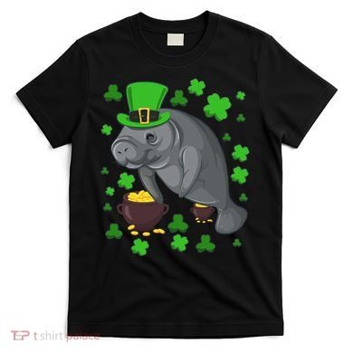Manatee St Patricks Day Manatees Chubby Mermaid T-Shirt