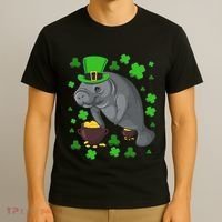 Manatee St Patricks Day Manatees Chubby Mermaid T-Shirt thumb 3