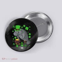 Manatee St Patricks Day Manatees Chubby Mermaid Button thumb 0