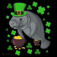 Manatee St Patricks Day Manatees Chubby Mermaid Coffee Mug thumb 5