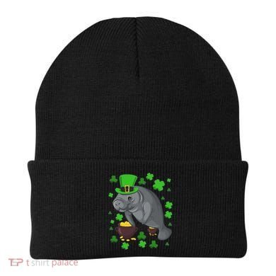 Manatee St Patricks Day Manatees Chubby Mermaid Beanie