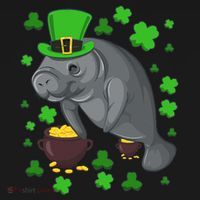 Manatee St Patricks Day Manatees Chubby Mermaid Pajama Set thumb 2