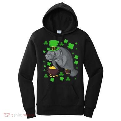 Manatee St Patricks Day Manatees Chubby Mermaid Women's Hoodie