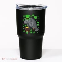 Manatee St Patricks Day Manatees Chubby Mermaid Tumbler thumb 0