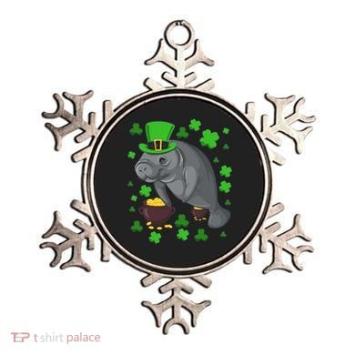 Manatee St Patricks Day Manatees Chubby Mermaid Ornament