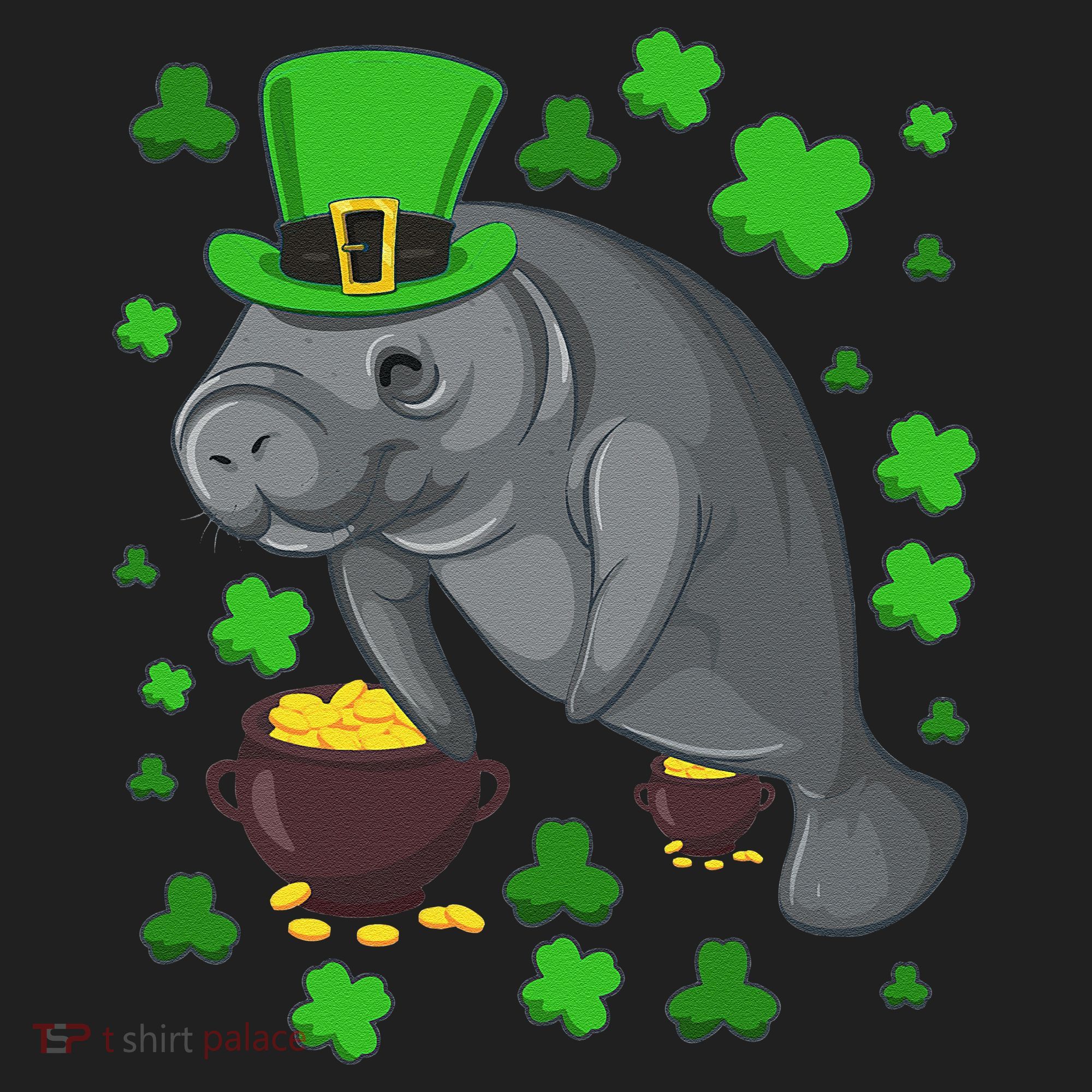 Manatee St Patricks Day Manatees Chubby Mermaid Hat