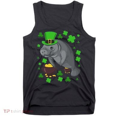 Manatee St Patricks Day Manatees Chubby Mermaid Tank Top