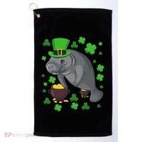 Manatee St Patricks Day Manatees Chubby Mermaid Golf Towel thumb 0