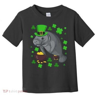 Manatee St Patricks Day Manatees Chubby Mermaid Toddler T-Shirt