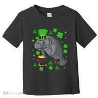Manatee St Patricks Day Manatees Chubby Mermaid Toddler T-Shirt thumb 0