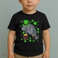 Manatee St Patricks Day Manatees Chubby Mermaid Toddler T-Shirt thumb 2