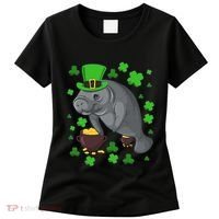 Manatee St Patricks Day Manatees Chubby Mermaid Women's T-Shirt thumb 0