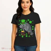Manatee St Patricks Day Manatees Chubby Mermaid Women's T-Shirt thumb 4