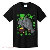 Manatee St Patricks Day Manatees Chubby Mermaid Kids T-Shirt thumb 0