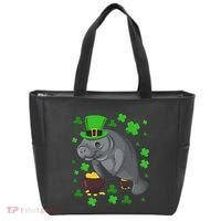 Manatee St Patricks Day Manatees Chubby Mermaid Tote Bag thumb 0