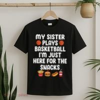 My Sister Plays Basketball Sister Of A Basketball Player T-Shirt thumb 2
