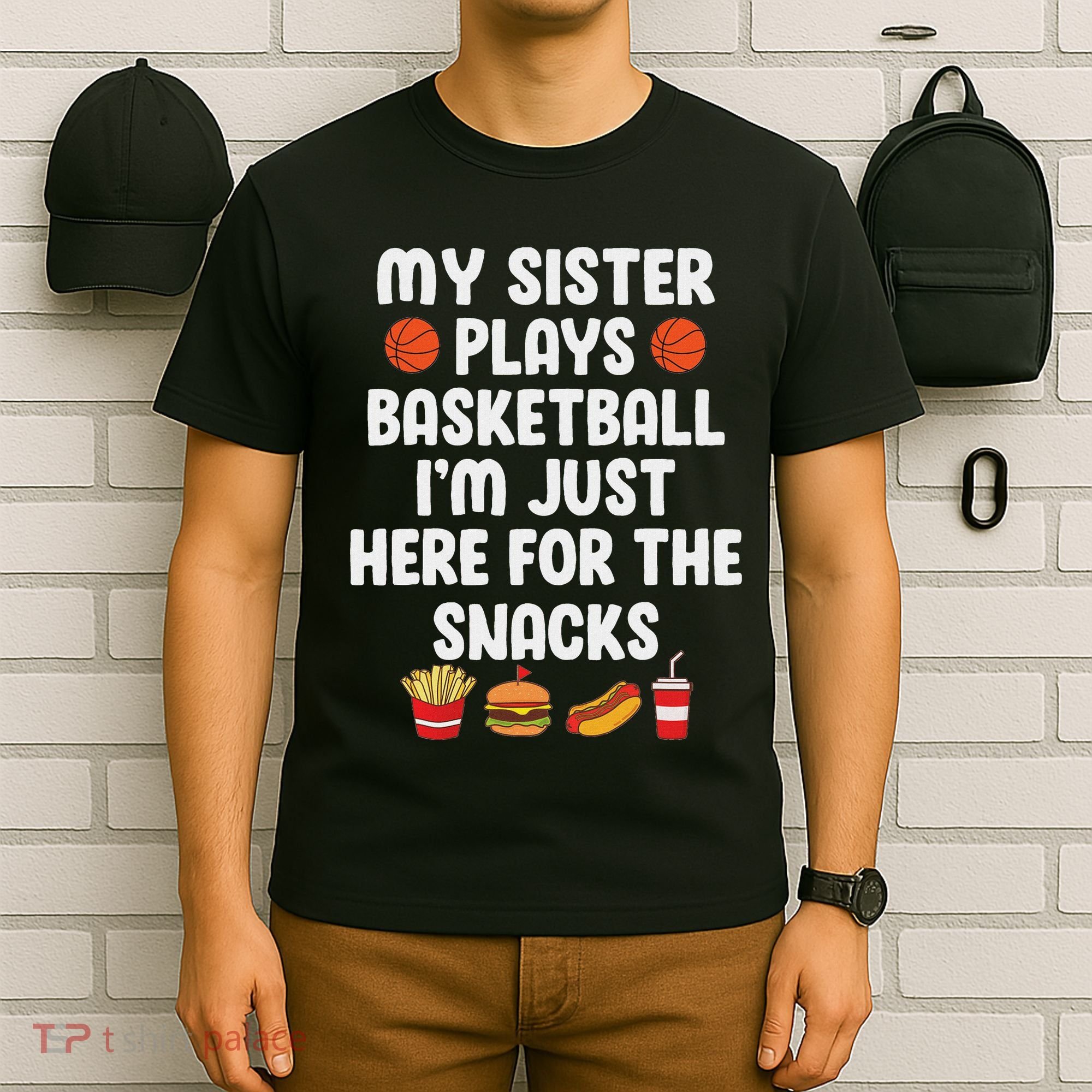 My Sister Plays Basketball Sister Of A Basketball Player T-Shirt