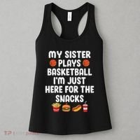 My Sister Plays Basketball Sister Of A Basketball Player Women's Tank Top thumb 3