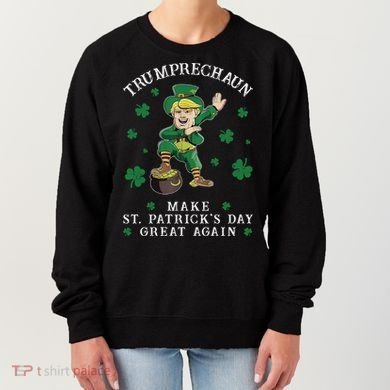 Make St Patricks Day Great Again Trump Leprechaun Women's Sweatshirt