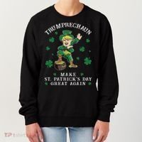 Make St Patricks Day Great Again Trump Leprechaun Women's Sweatshirt thumb 0
