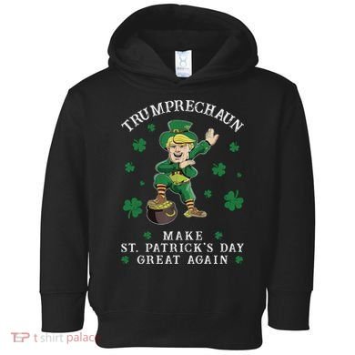 Make St Patricks Day Great Again Trump Leprechaun Toddler Hoodie