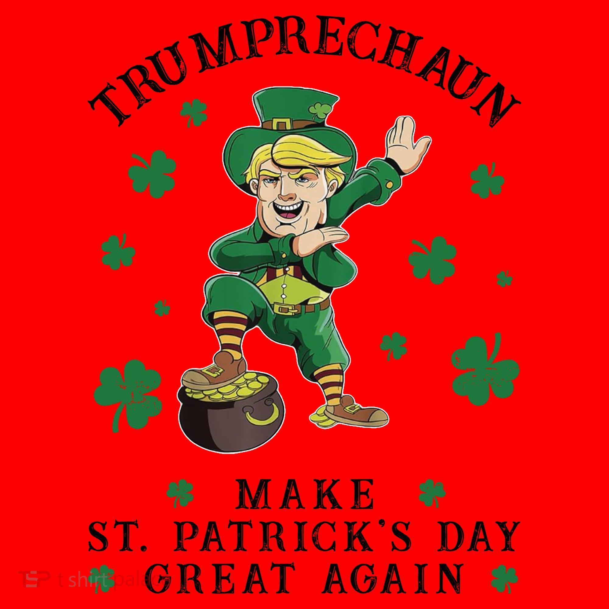 Make St Patricks Day Great Again Trump Leprechaun Santa Hat