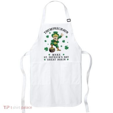 Make St Patricks Day Great Again Trump Leprechaun Apron