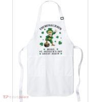 Make St Patricks Day Great Again Trump Leprechaun Apron thumb 0