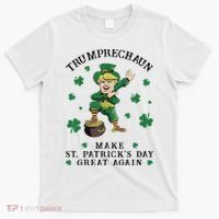 Make St Patricks Day Great Again Trump Leprechaun T-Shirt thumb 0