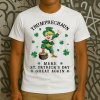 Make St Patricks Day Great Again Trump Leprechaun T-Shirt thumb 3