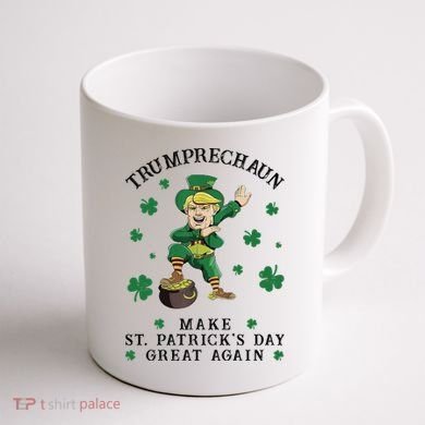 Make St Patricks Day Great Again Trump Leprechaun Coffee Mug back