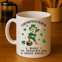 Make St Patricks Day Great Again Trump Leprechaun Coffee Mug thumb 4