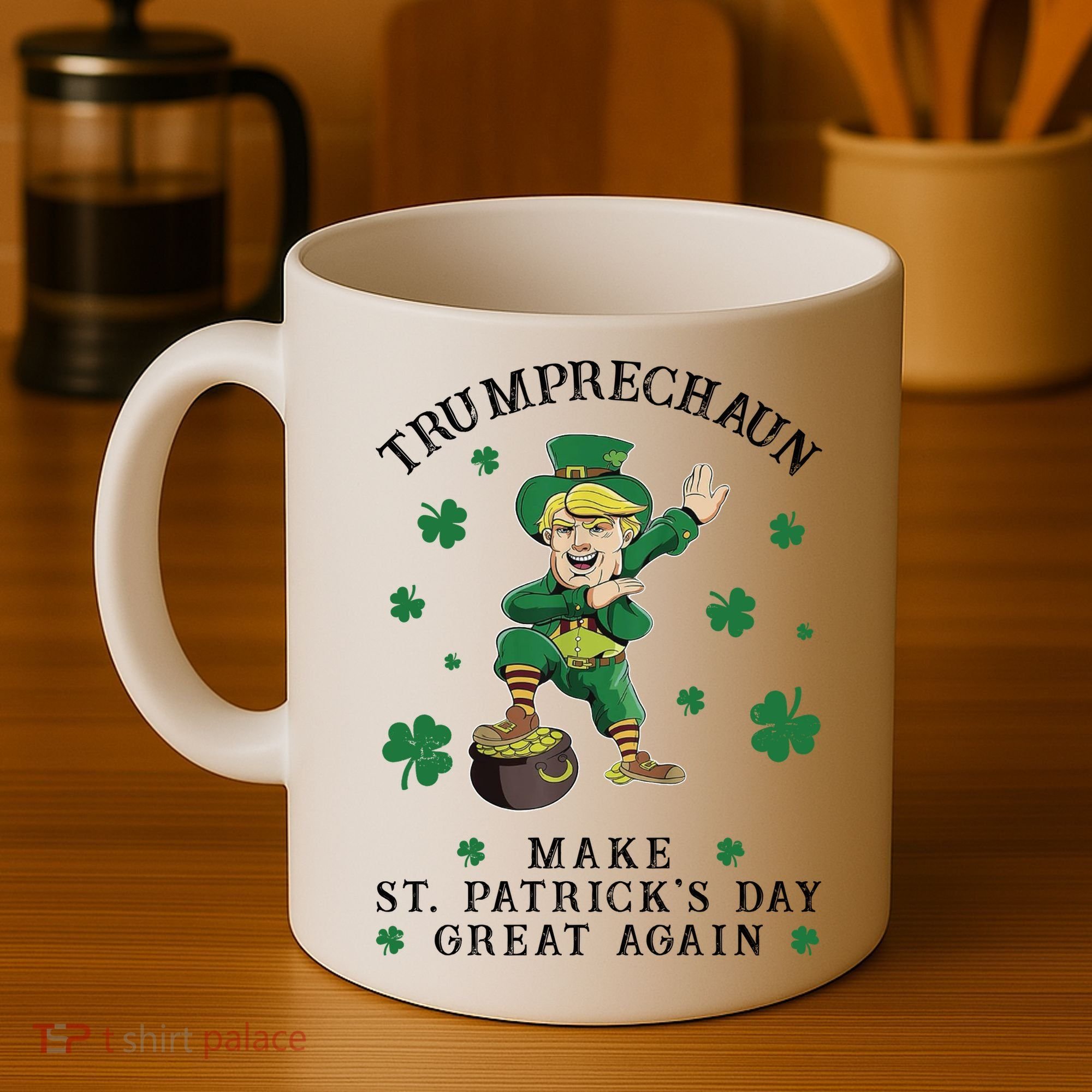 Make St Patricks Day Great Again Trump Leprechaun Coffee Mug
