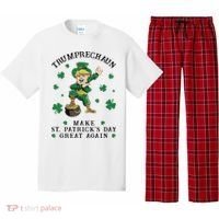 Make St Patricks Day Great Again Trump Leprechaun Pajama Set thumb 0