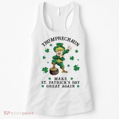 Make St Patricks Day Great Again Trump Leprechaun Women's Tank Top