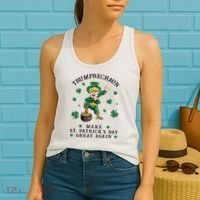 Make St Patricks Day Great Again Trump Leprechaun Women's Tank Top thumb 2