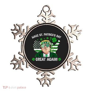 Make St Patrick's Day Great Again Trump Us Flag Irish Clover Gift Ornament